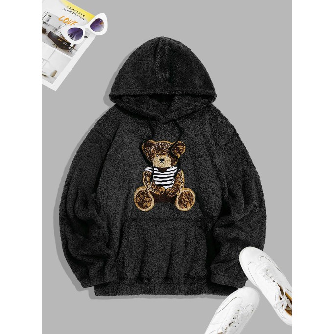 Bear Terry Embroidered Pullover