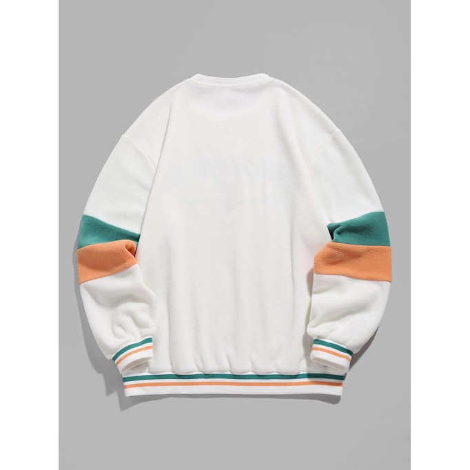 Colorblock  polar fleece sweatshirt