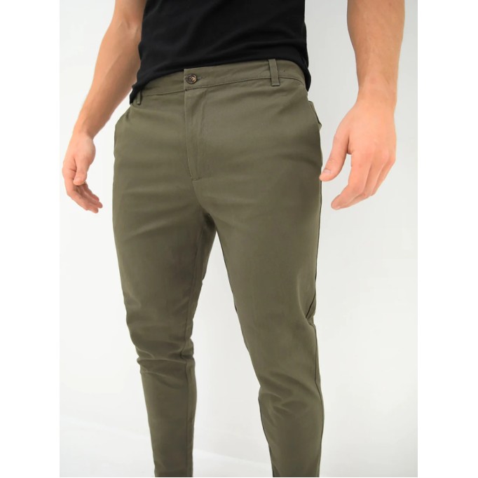 Green Stretch Twill Men's Pants