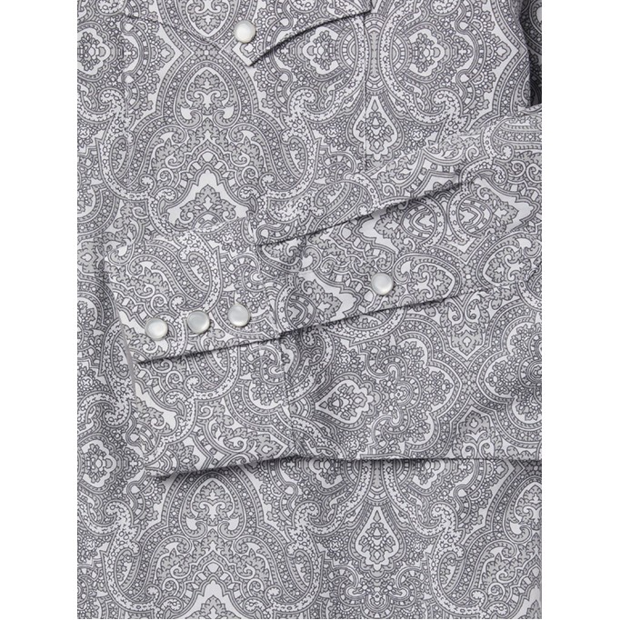 Men's Paisley Button-Front Shirt