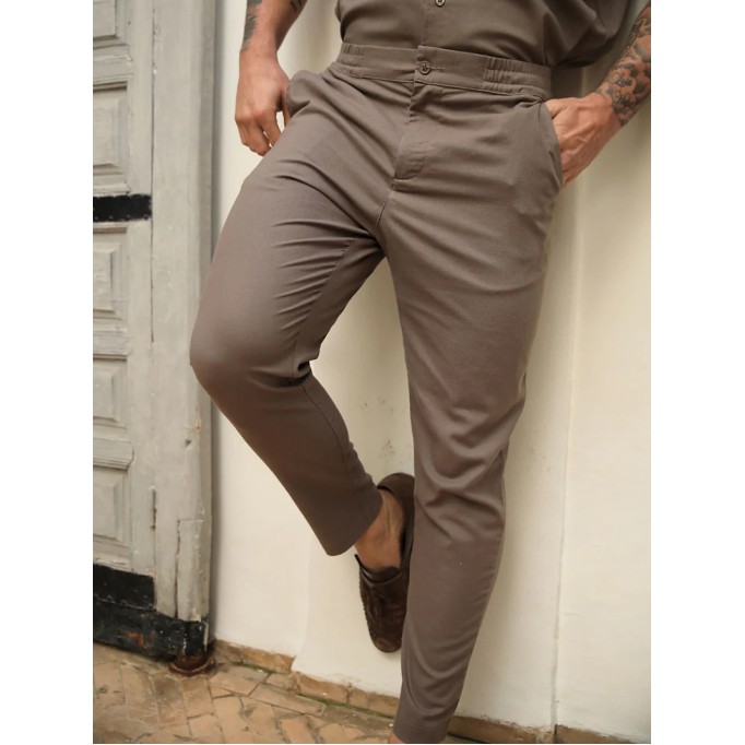 Men's casual brown pants