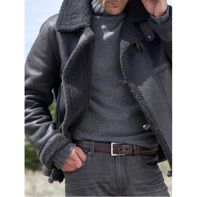 Men's Casual Oversized Coat Leather Jacket