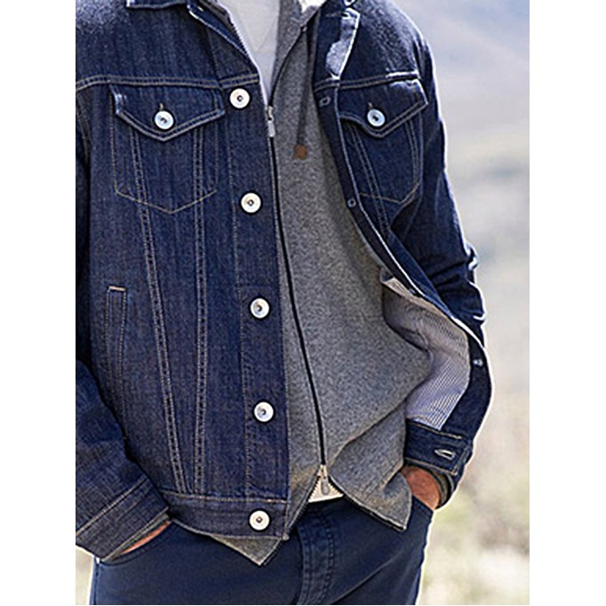 Men's Casual Oversized Denim Coat Jacket