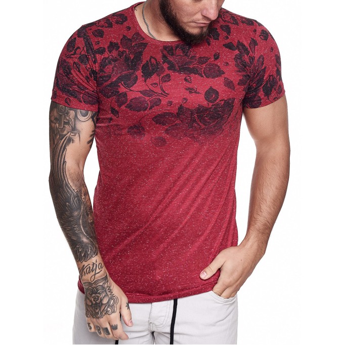 Men's casual pattern short sleeved T-shirt