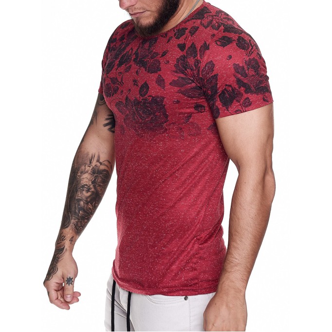 Men's casual pattern short sleeved T-shirt