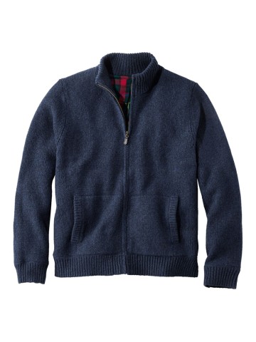 Men's Classic Full Zip Shredded Wool Sweater