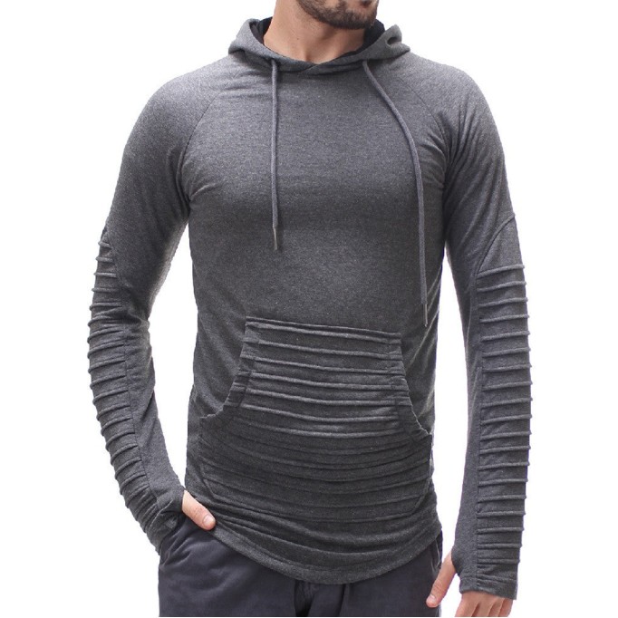 Men's Fashion Ribbed Hoodie