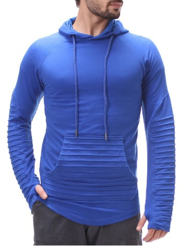 Men's Fashion Ribbed Hoodie