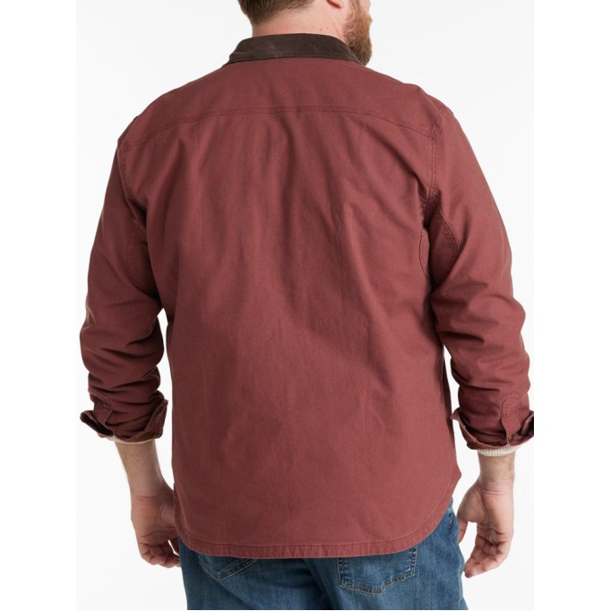 Men's lined canvas shirt jacket