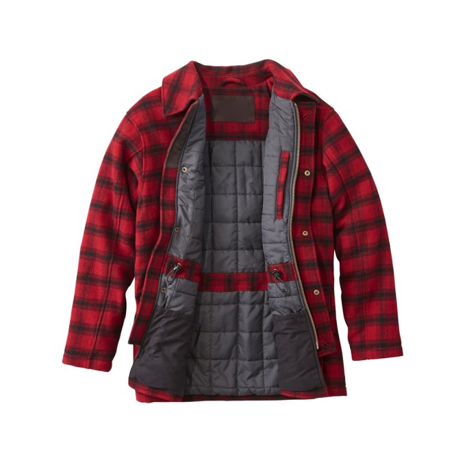 Men's red casual plaid jacket