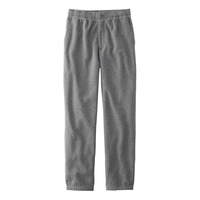 Men's zip fly sweatpants with internal drawstring