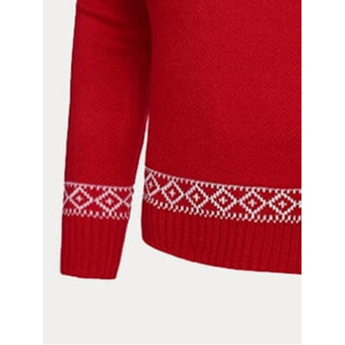 Stylish Jacquard Pullover Sweater