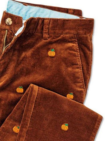 Vintage corduroy pumpkin track pants