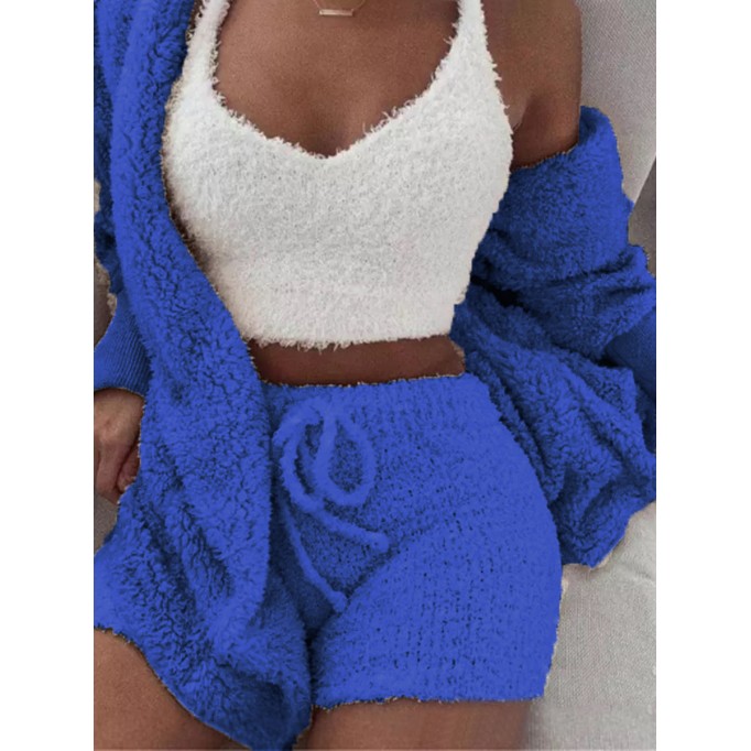 Winter Plush Loungewear Casual 3 Piece Set