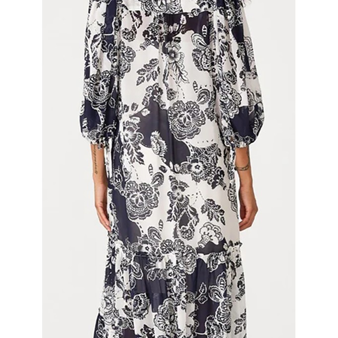 Women's black printed casual dress