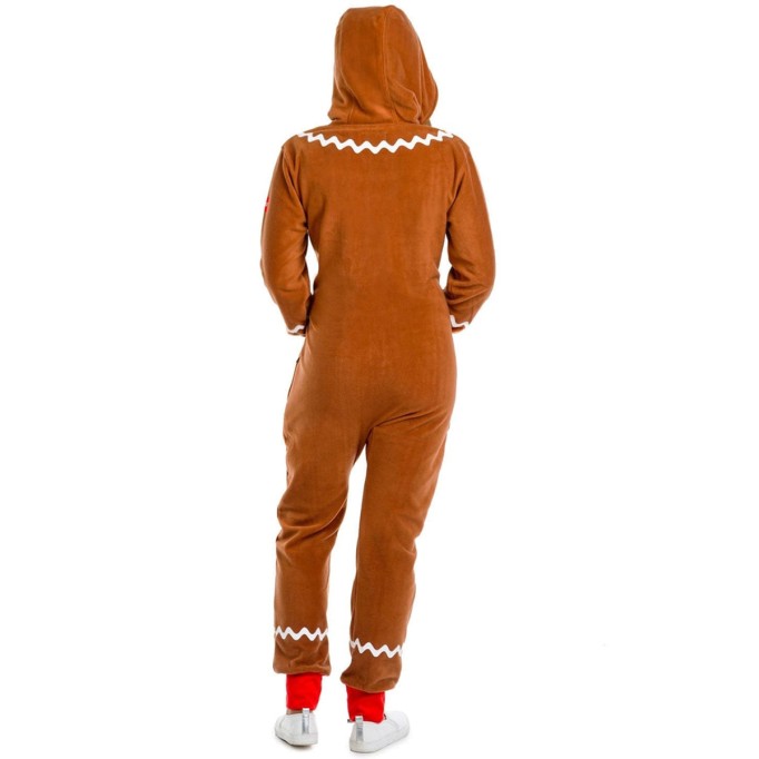 Women's Christmas Contrast Zip Jumpsuit