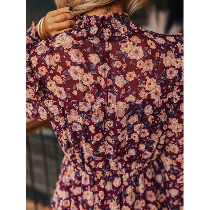 Women's Floral Waist Dress