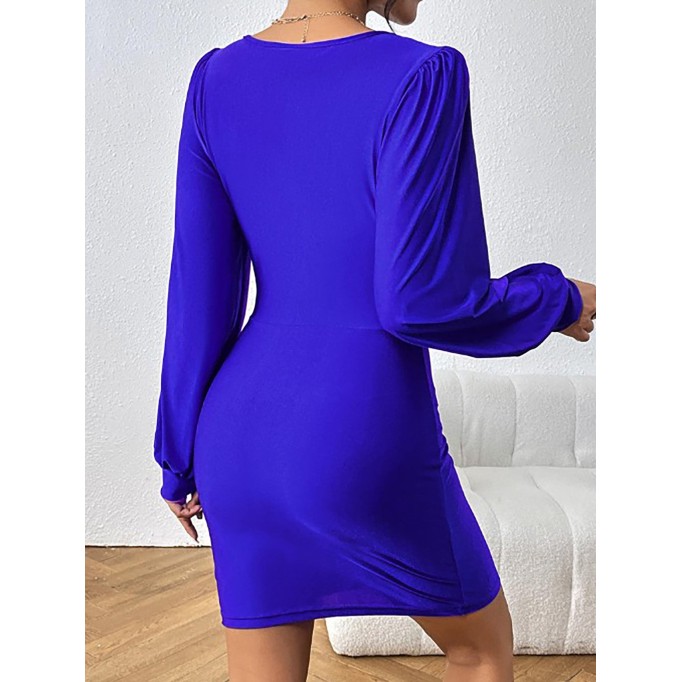 Women's hollowed out long sleeved dress