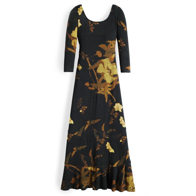 Women's Printed Knit Long Dress