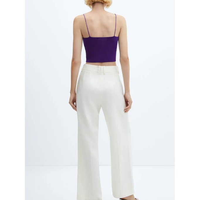 Women's purple suspender pantsuit