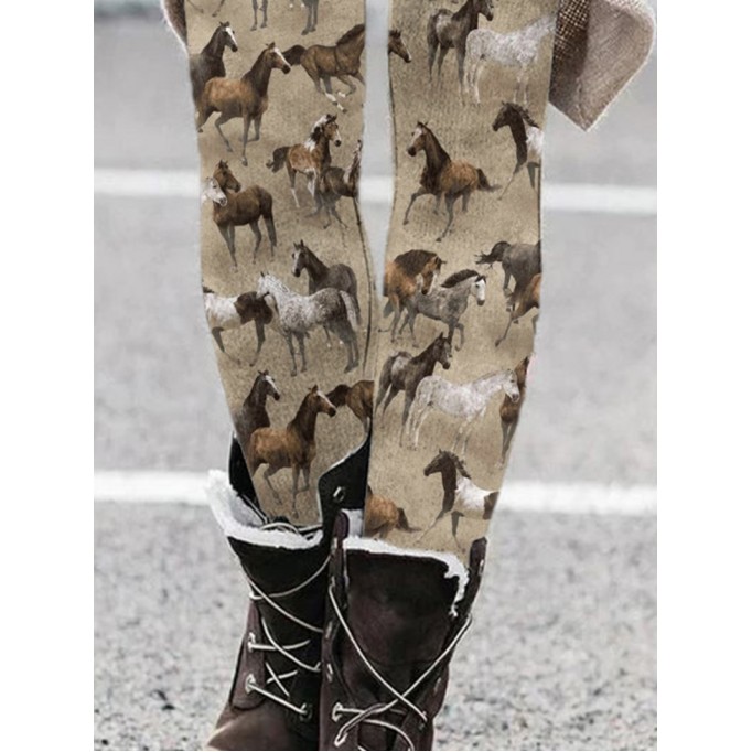 Women's Western Horse Print Leggings